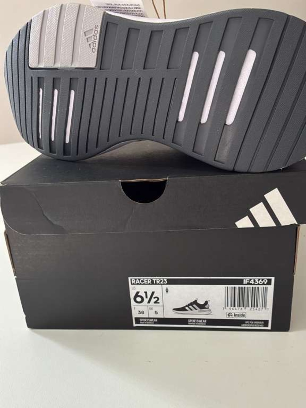 adidas Racer TR23 Athletic Shoes in Gray and White